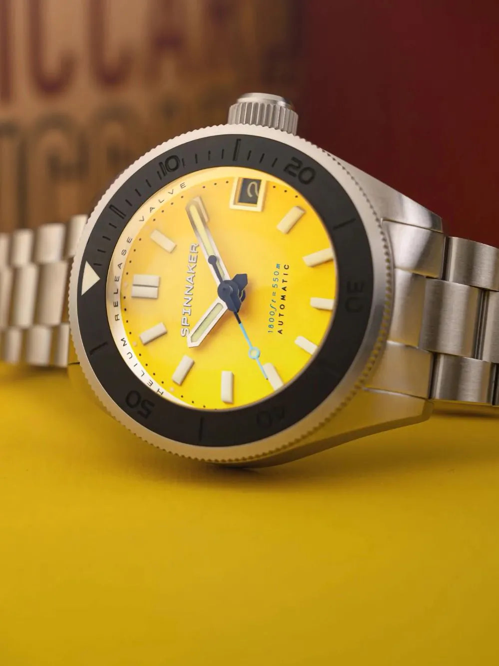 Spinnaker SP-5098-44 Mens Watch Piccard Automatic 45mm 55ATM