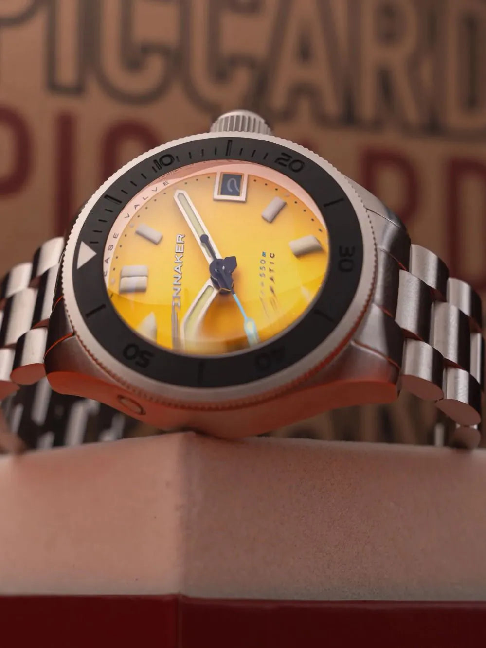 Spinnaker SP-5098-44 Mens Watch Piccard Automatic 45mm 55ATM