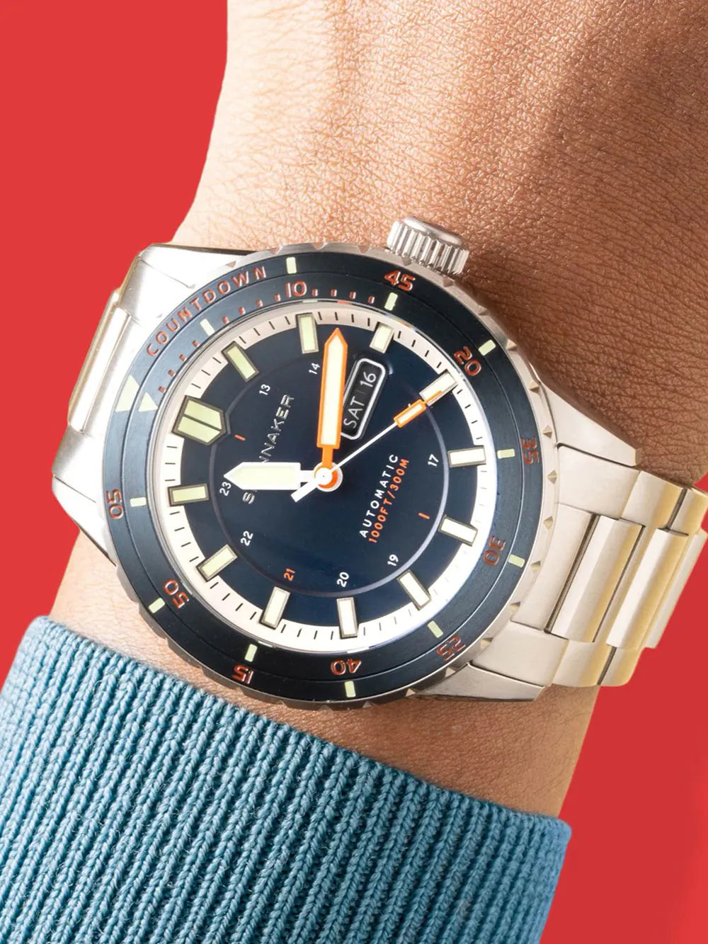 Spinnaker SP-5099-44 Mens Watch Hass Automatic Diver 43mm 30ATM