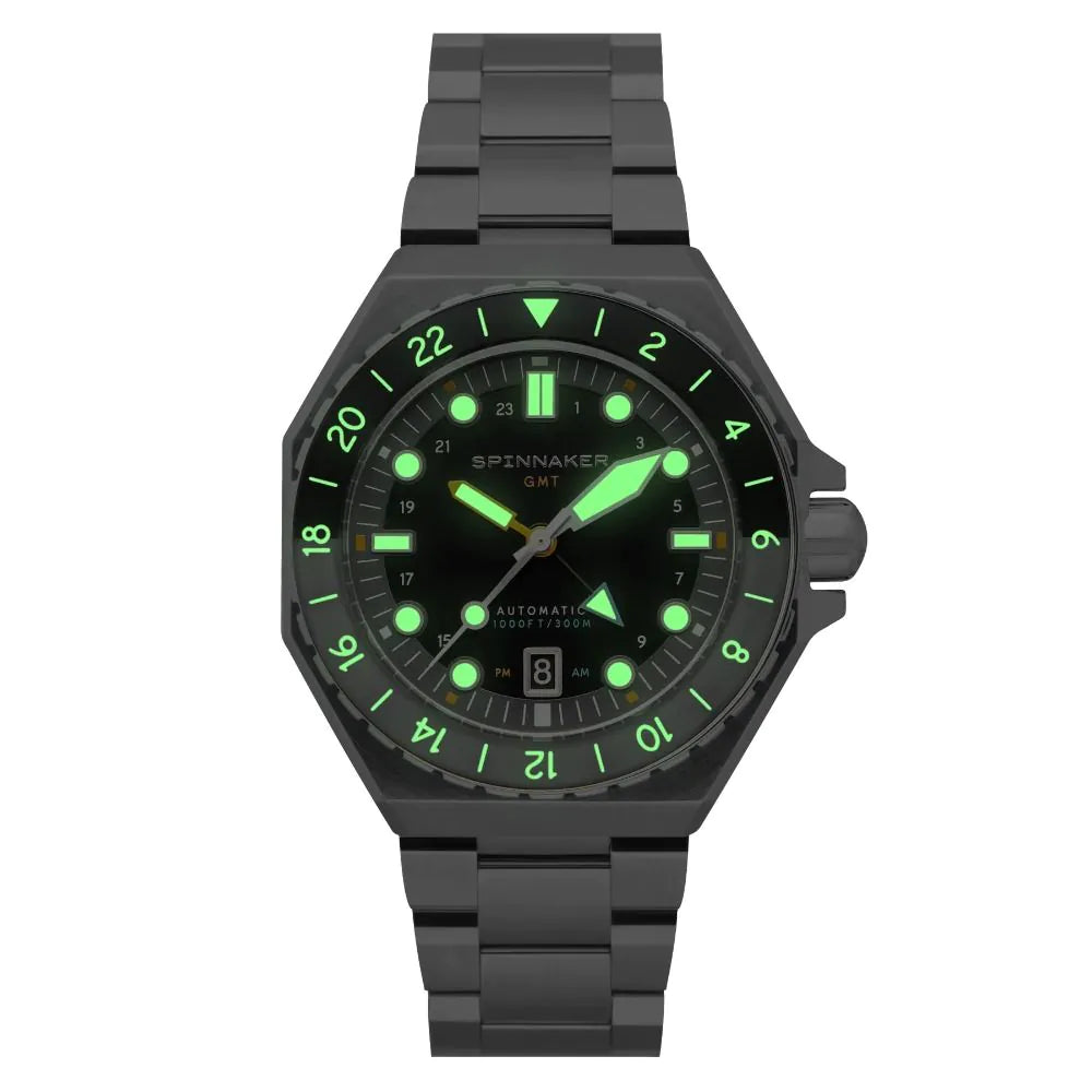Spinnaker SP-5119-11 Dumas Automatic GMT Mens Watch 44mm 30ATM