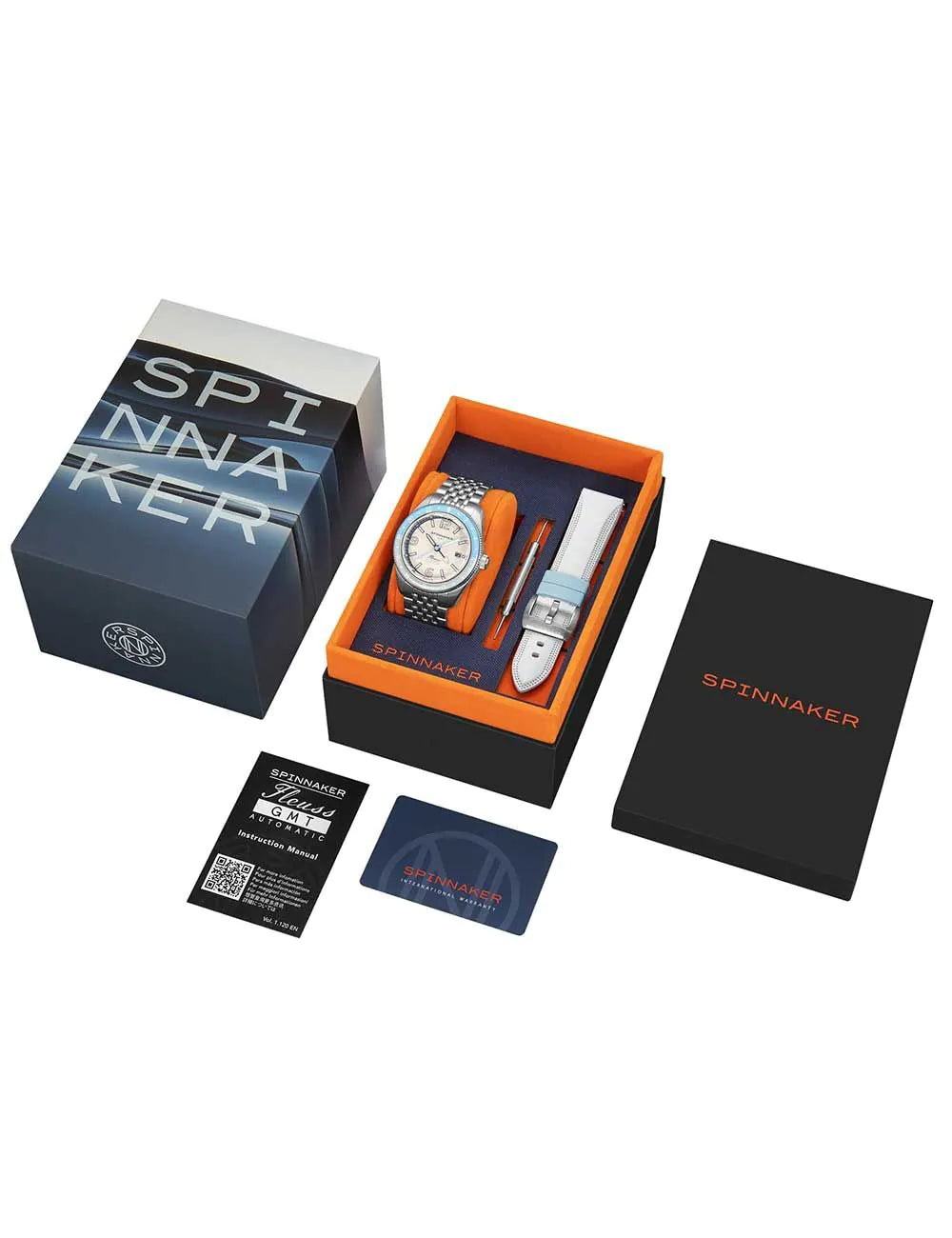 Spinnaker SP-5120-22 Mens Watch Fleuss GMT Automatic Set 43mm 15ATM