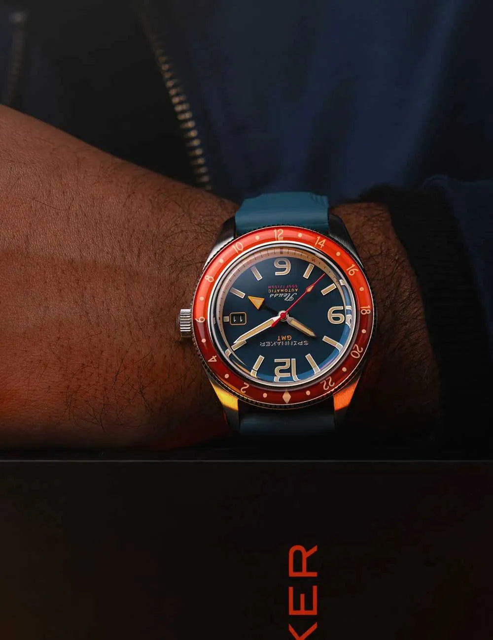 Spinnaker SP-5120-55 Mens Watch Fleuss GMT Automatic Set 43mm 15ATM