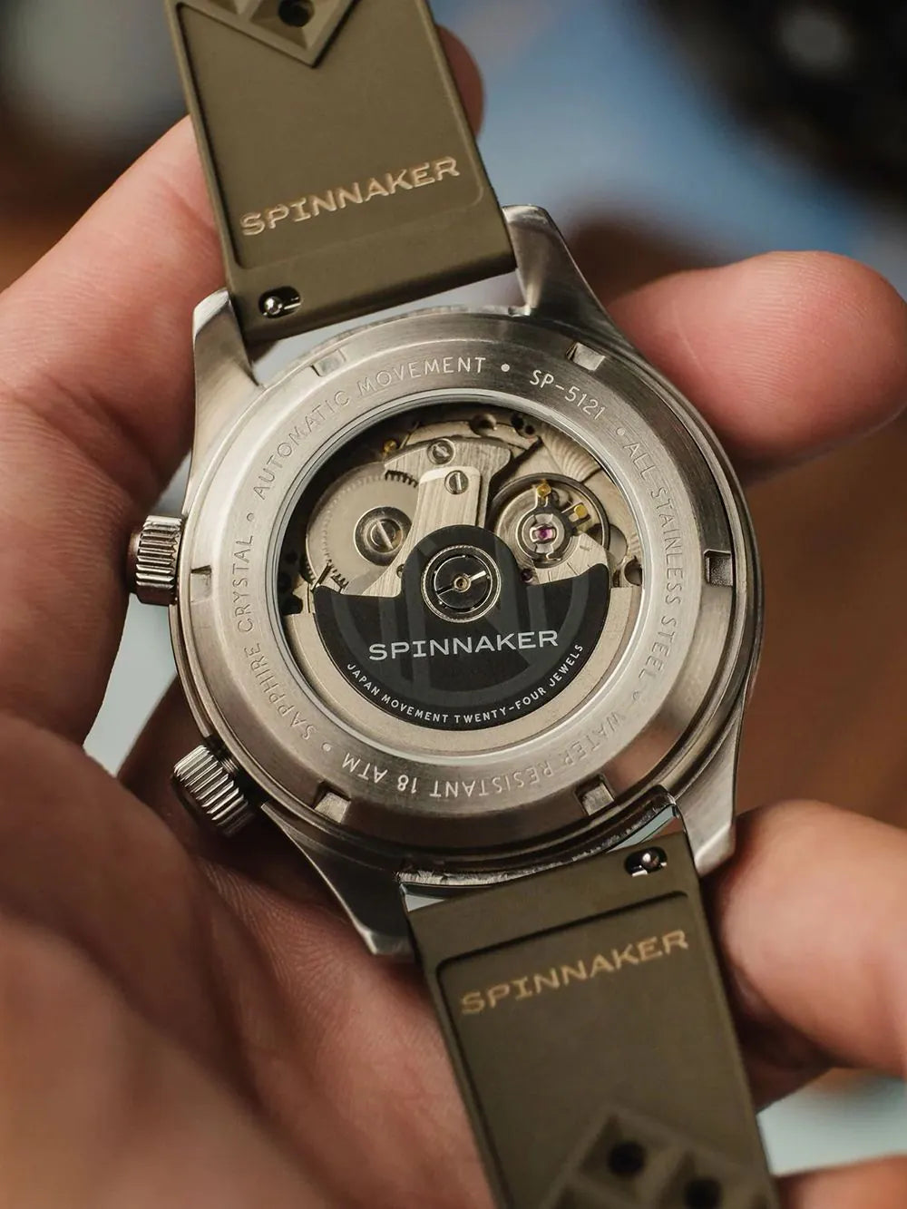 Spinnaker SP-5121-22 Mens Watch Bradner GMT Automatic 42mm 18ATM