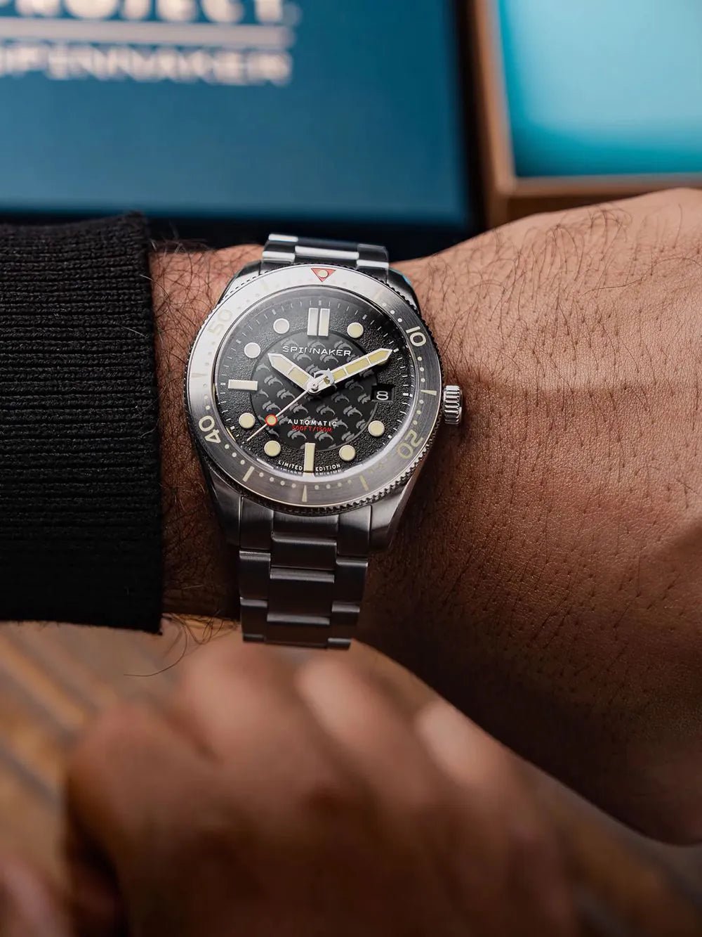 Spinnaker SP-5129-22 Mens Watch Croft Mid-Size Automatic Limited Dolphin Project 40mm 15ATM