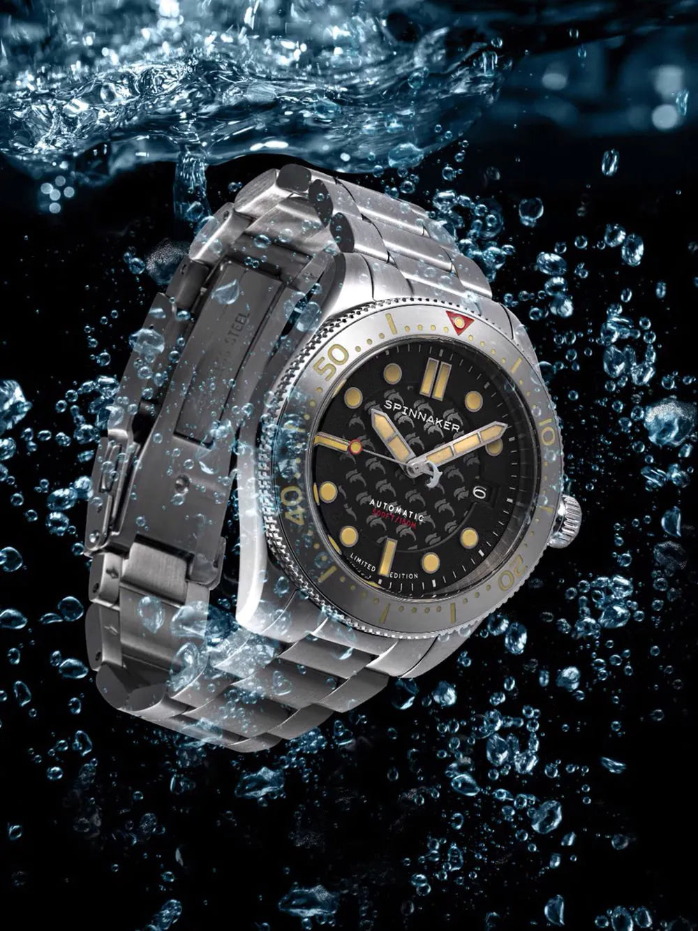 Spinnaker SP-5129-22 Mens Watch Croft Mid-Size Automatic Limited Dolphin Project 40mm 15ATM