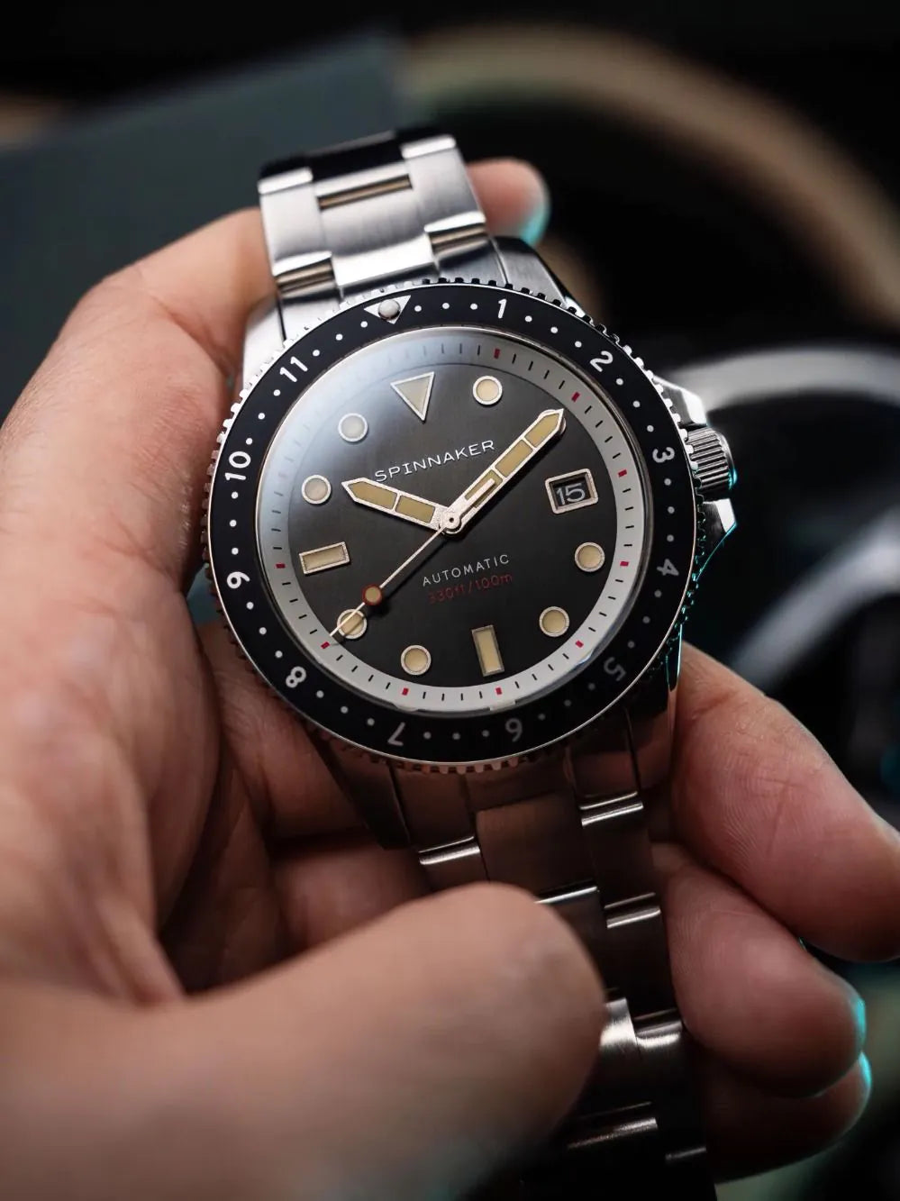 Spinnaker SP-5136-11 Mens Watch Croft Pioneer Automatic 42mm 10ATM