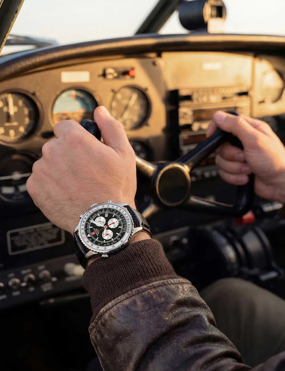 Swiss Alpine Military 7078.9537 chrono men`s 45mm  10ATM
