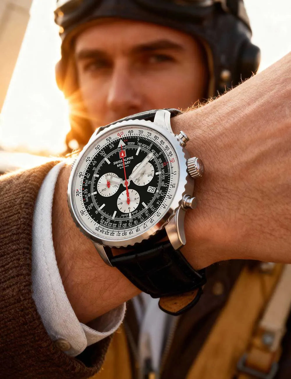 Swiss Alpine Military 7078.9537 chrono men`s 45mm  10ATM