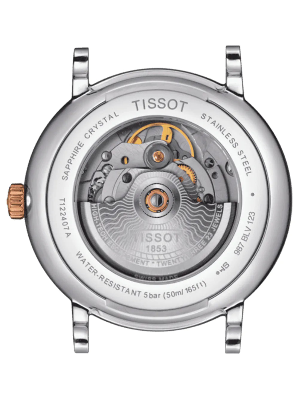 Tissot T122.407.22.031.01 Mens Watch Powermatic 80 Automatic 40mm 5ATM