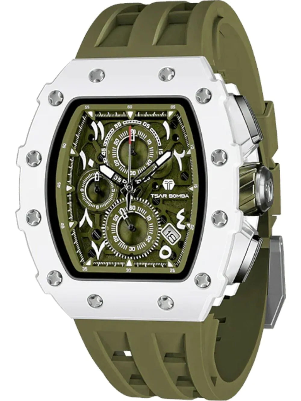 Tsar Bomba TB8204QA-03 Mens Watch Elemental Bioceramic Chronograph 43mm 5ATM