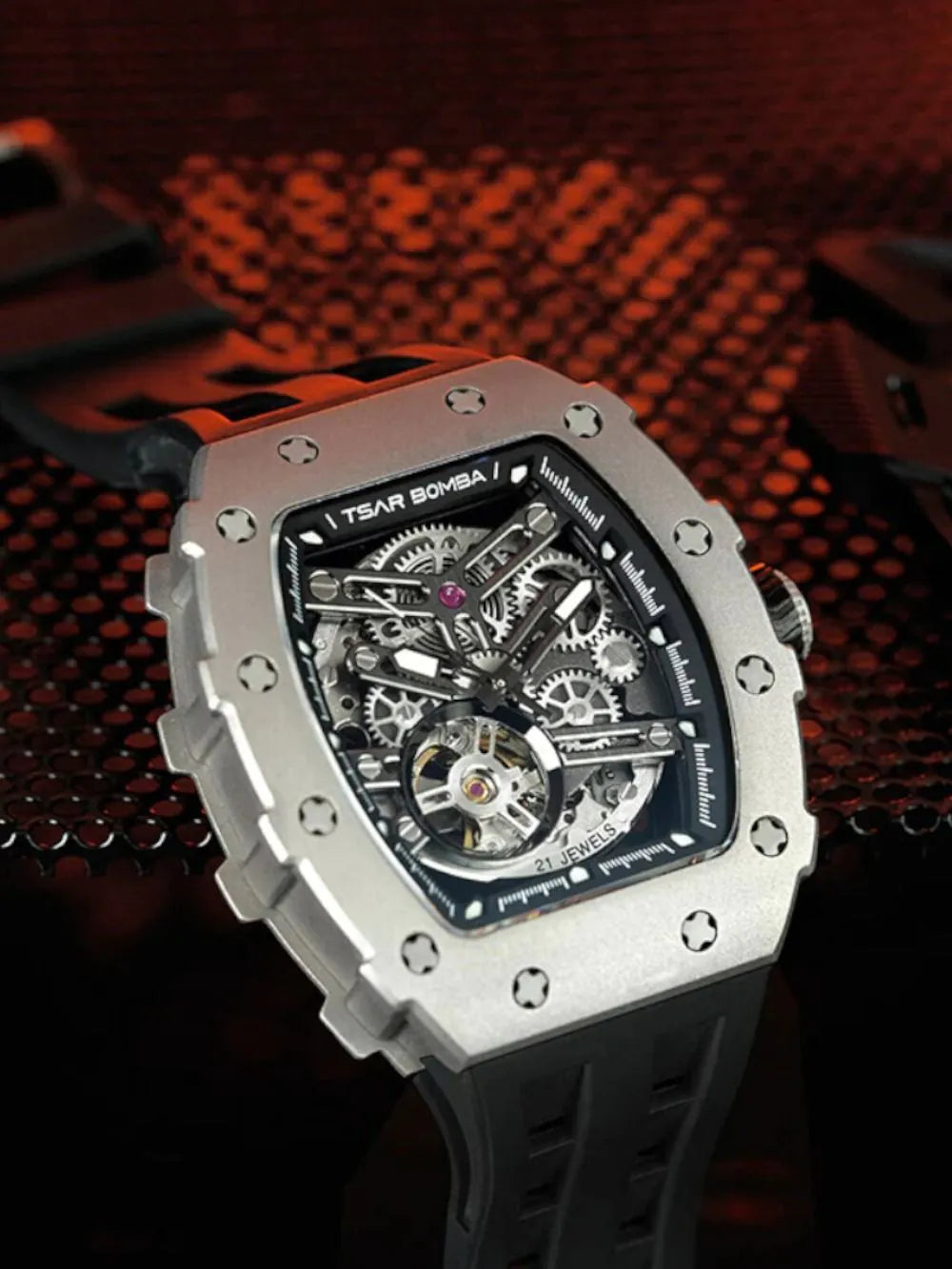 Tsar Bomba TB8208T-01 Mens Watch Elemental Titanium Automatic 43mm 5ATM