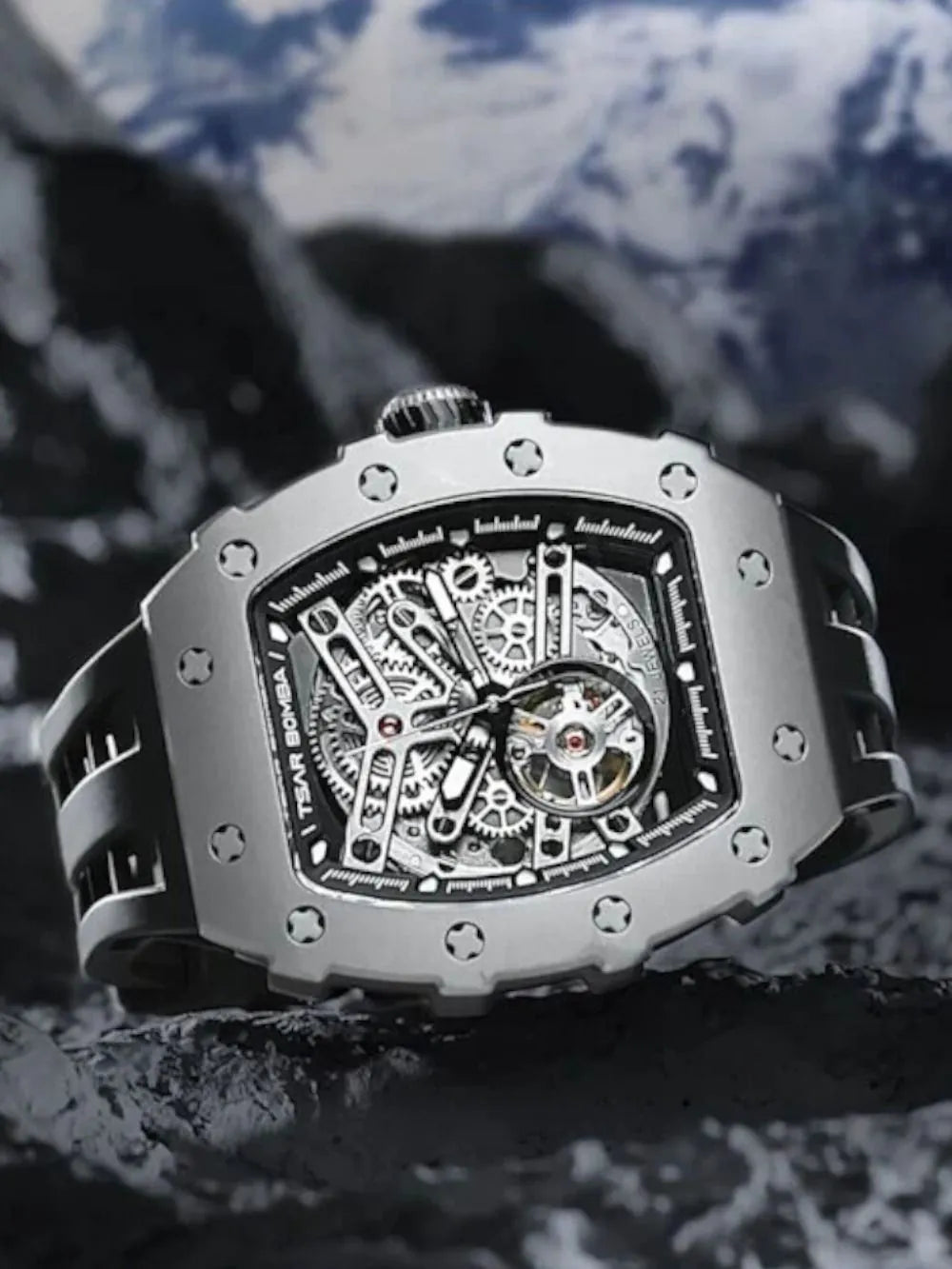 Tsar Bomba TB8208T-01 Mens Watch Elemental Titanium Automatic 43mm 5ATM