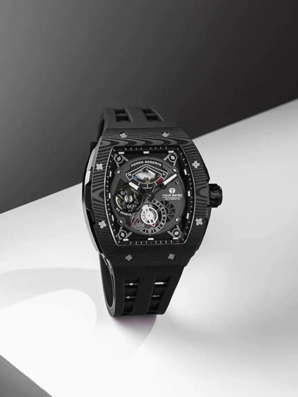 Tsar Bomba TB8210CF2-01 Mens Watch Elemental Carbon Automatic 46mm 5ATM