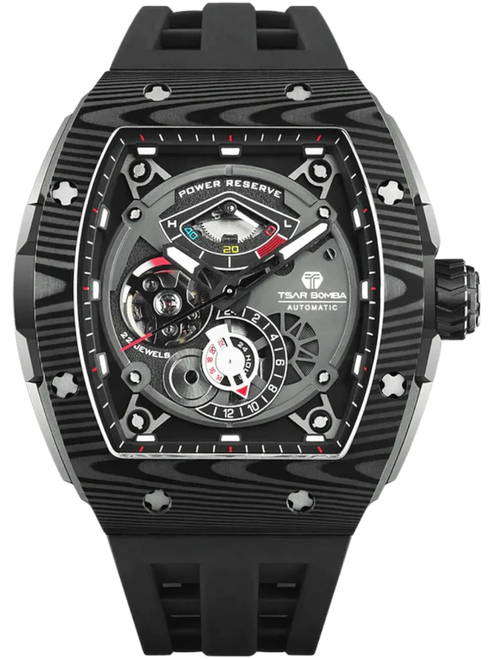 Tsar Bomba TB8210CF2-01 Mens Watch Elemental Carbon Automatic 46mm 5ATM