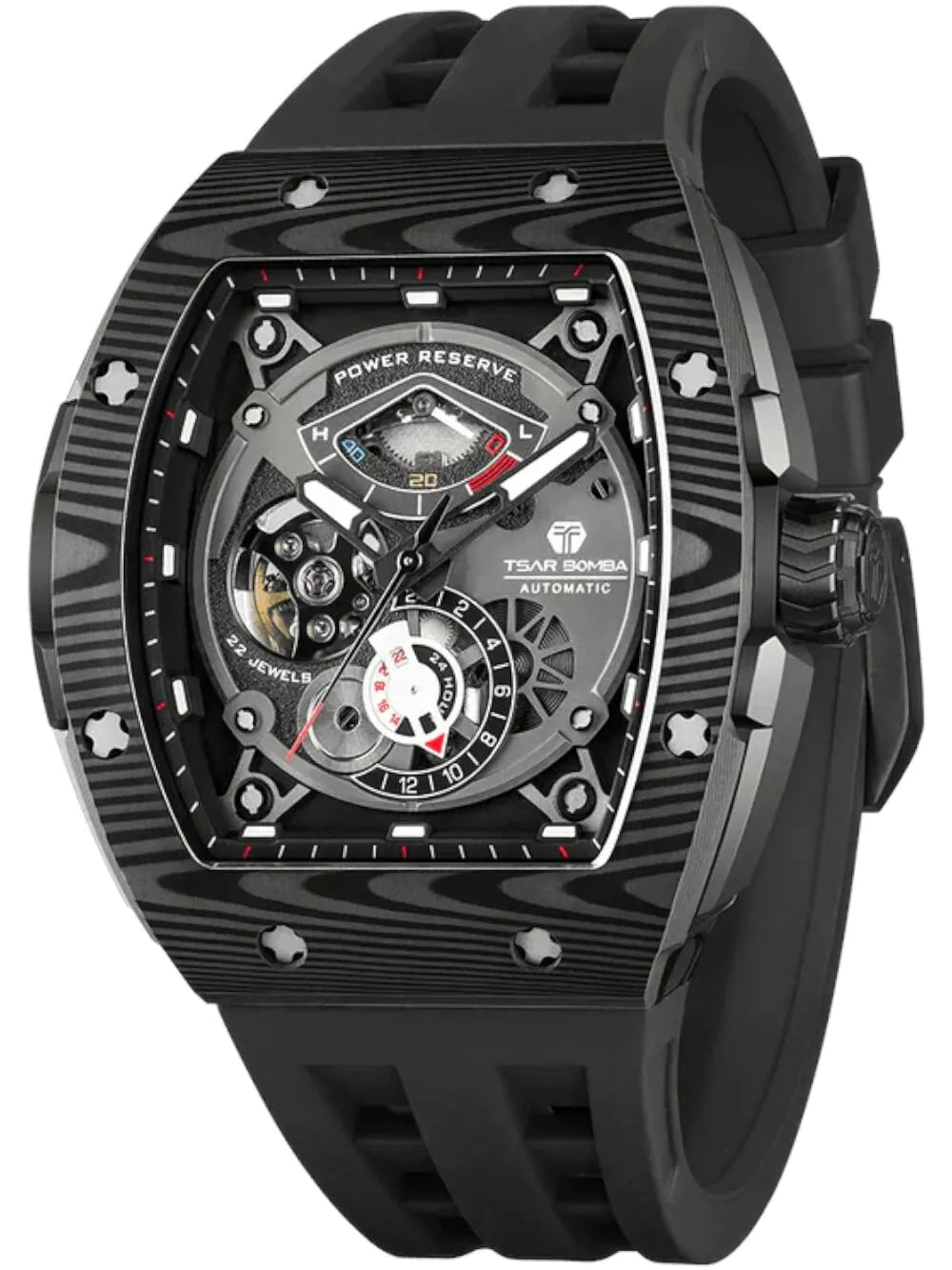 Tsar Bomba TB8210CF2-01 Mens Watch Elemental Carbon Automatic 46mm 5ATM