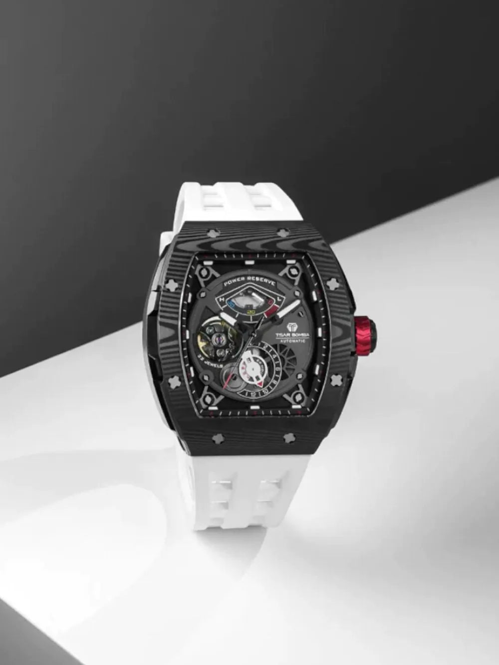 Tsar Bomba TB8210CF2-02 Mens Watch Elemental Carbon Automatic 46mm 5ATM