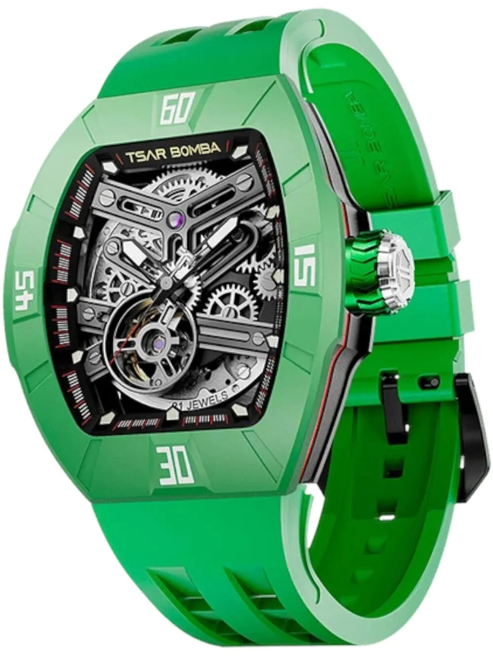 Tsar Bomba TB8218(1+1)FKM-03NGN Mens Watch Atomic Automatic 45mm 10ATM