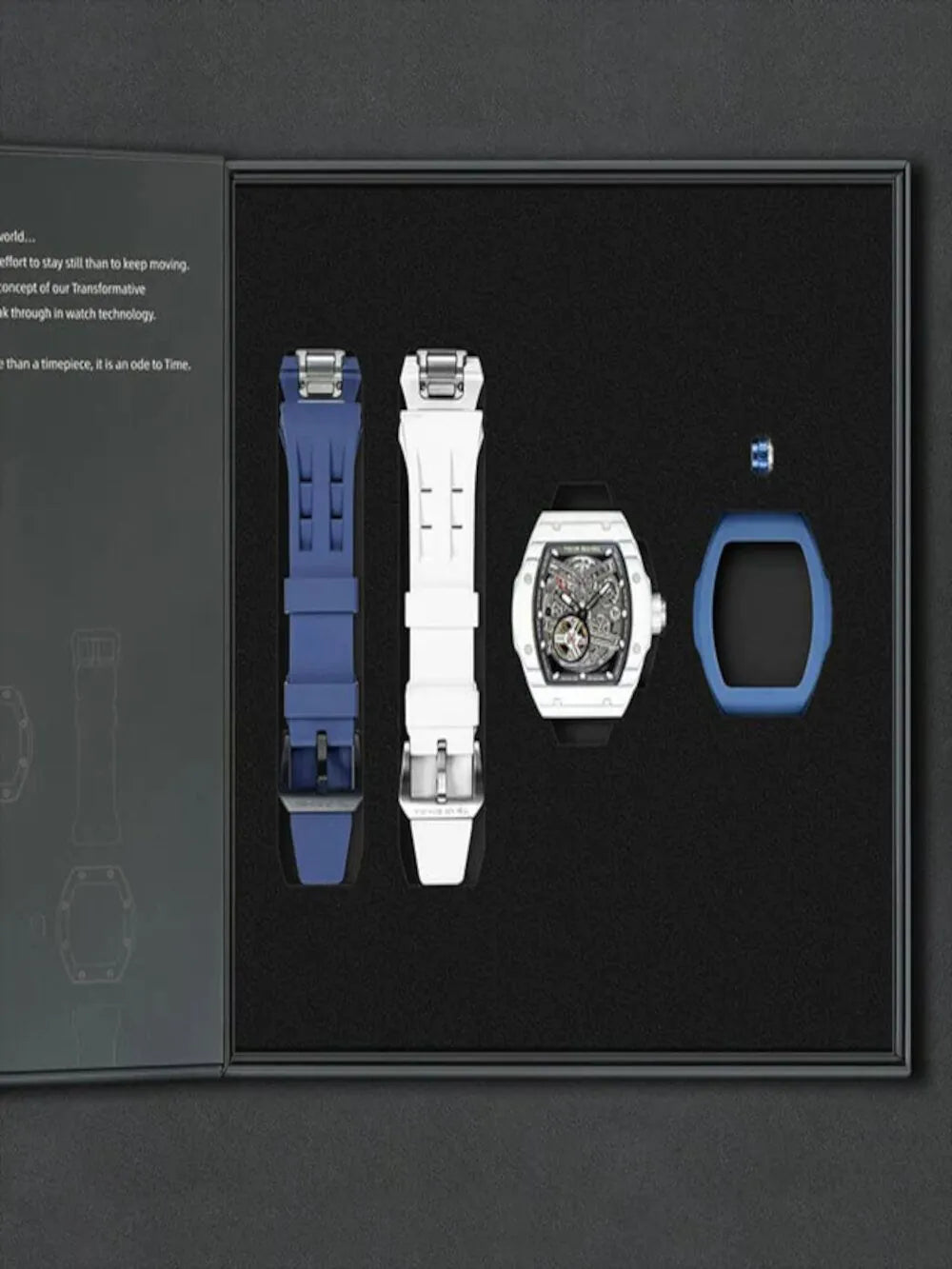 Tsar Bomba TB8218(1+2)CF/FKM-03WH/DBU Men's watch Atomic Set 45mm 10ATM