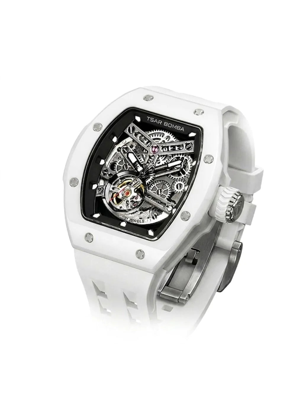 Tsar Bomba TB8218(1+2)FKM-03WH/LTBU Mens Watch Atomic Automatic 45mm 10ATM