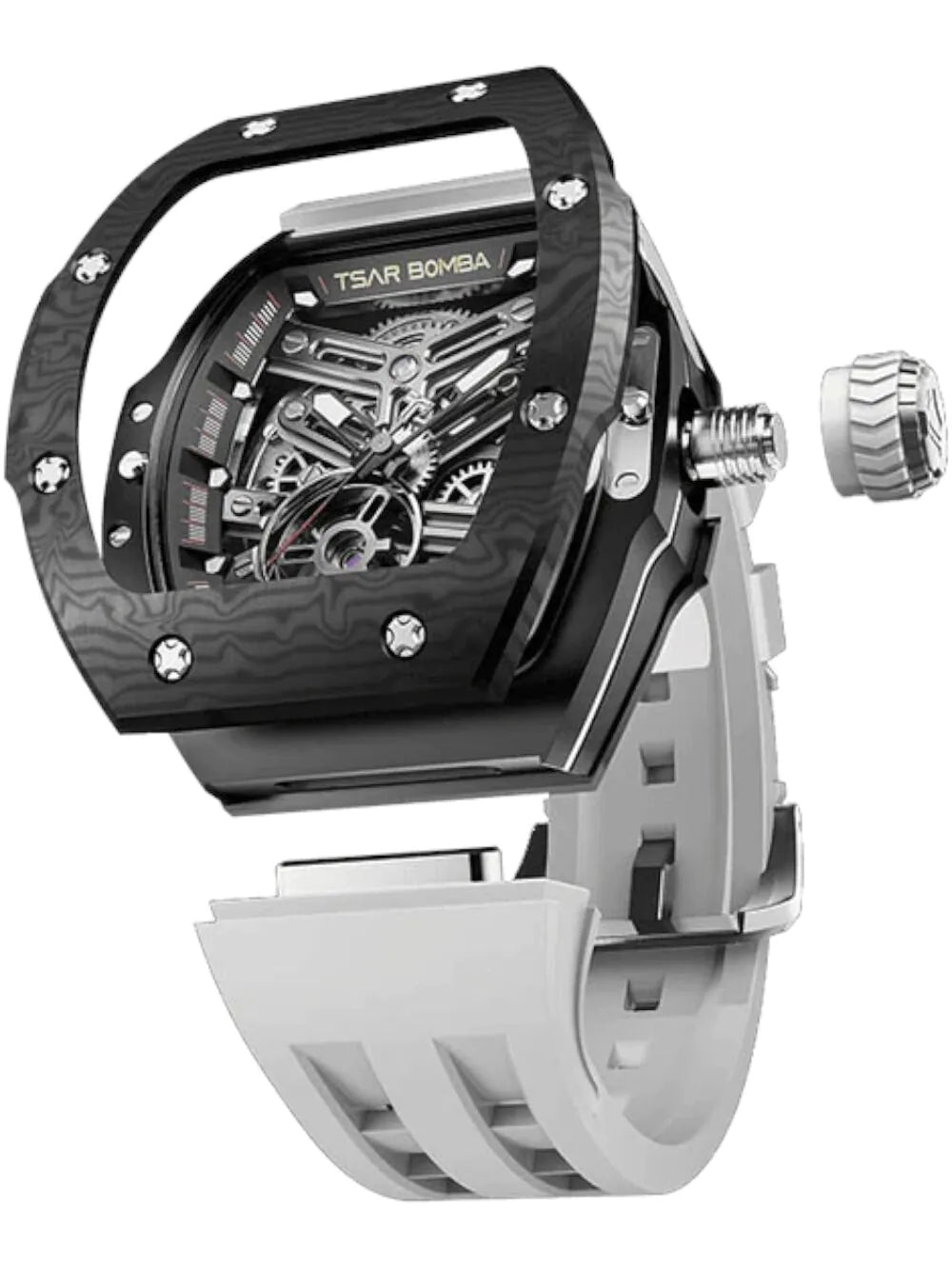 Tsar Bomba TB8218(1+7)CF-03 Mens Watch Atomic Automatic 45mm 10ATM