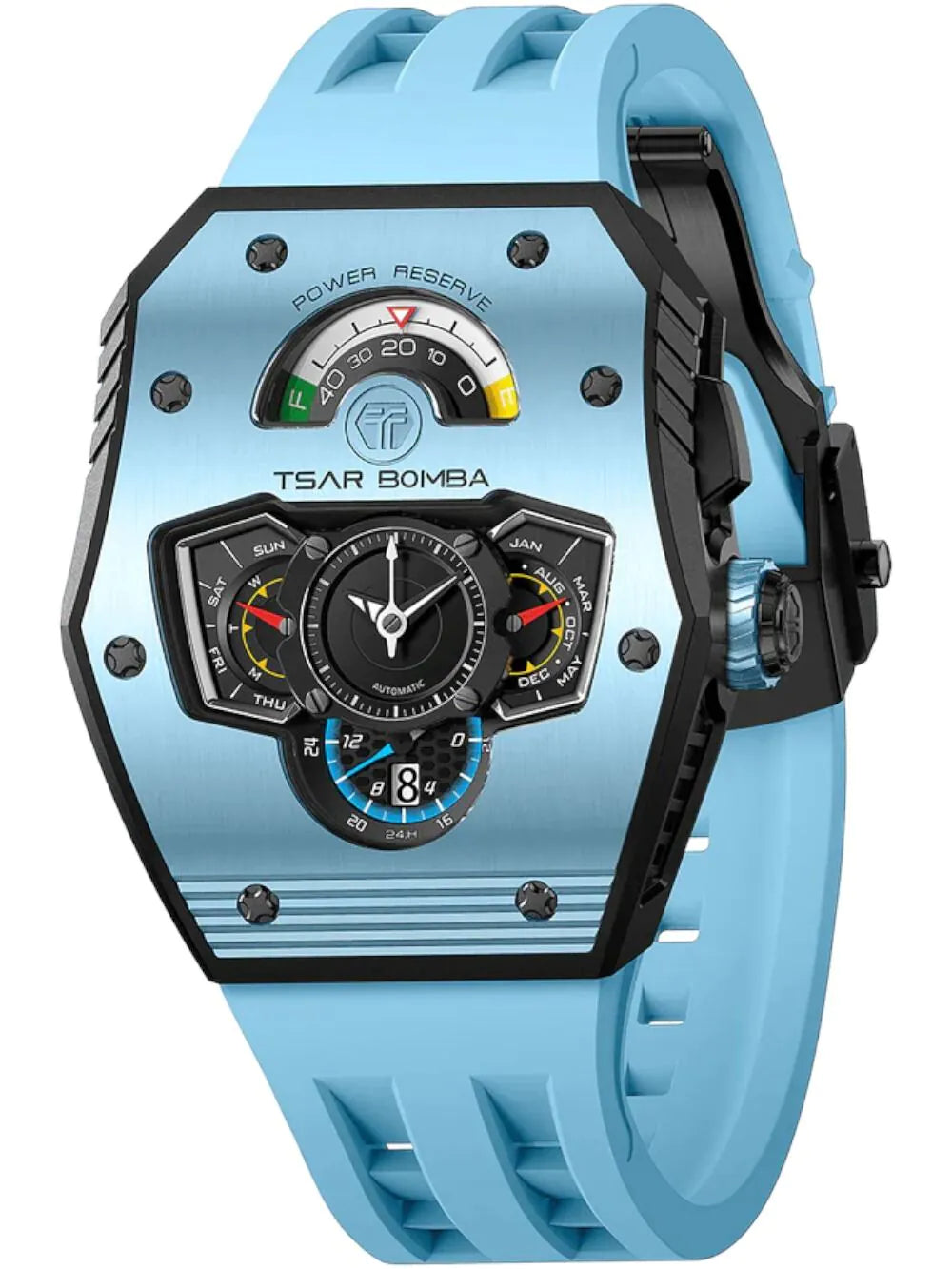 Tsar Bomba TB8229C-02 Mens Watch Parallax Automatic 43mm 5ATM