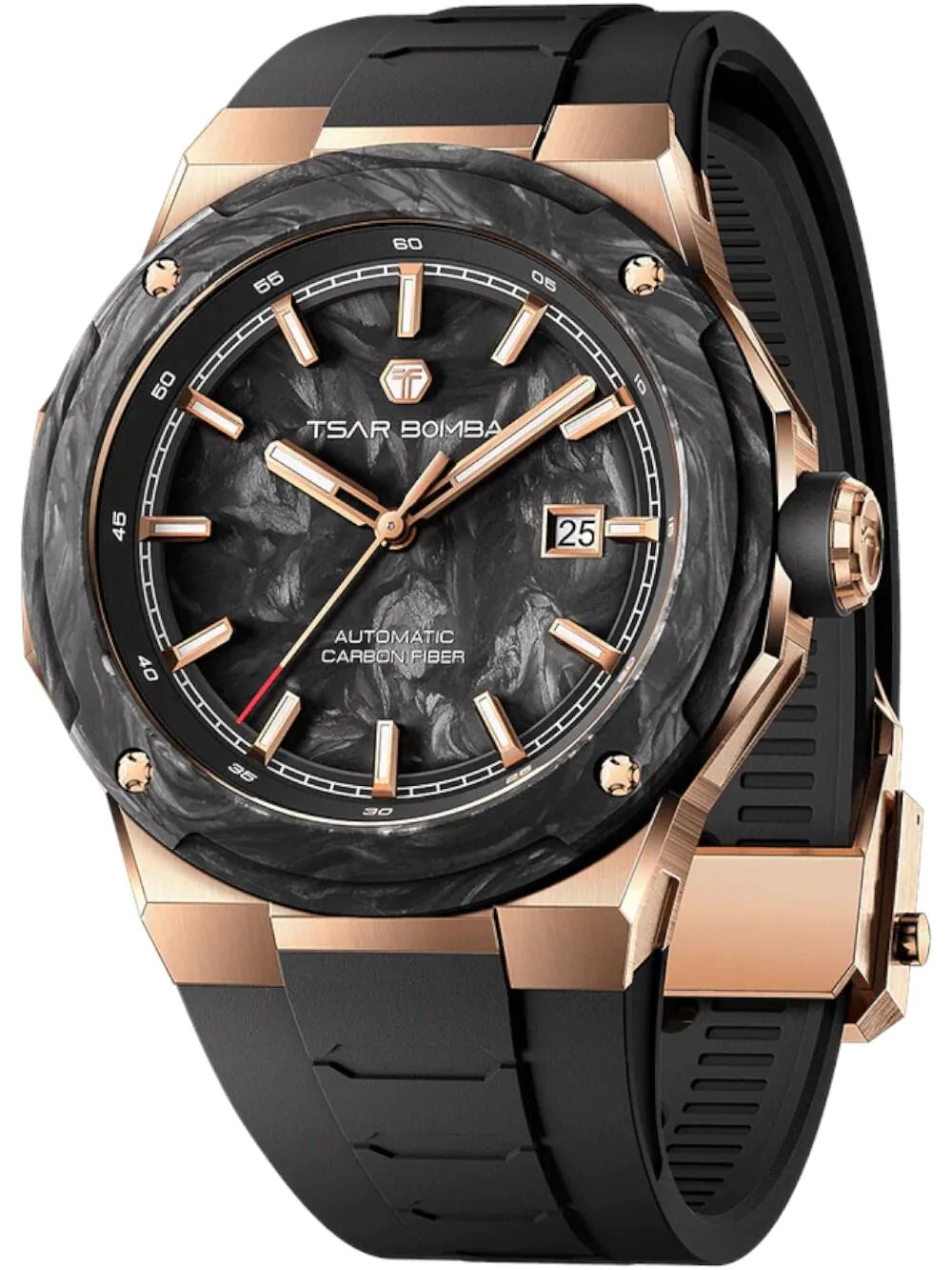 Tsar Bomba TB8230-03 Mens Watch Electron Carbon X II Automatic 45mm 10ATM