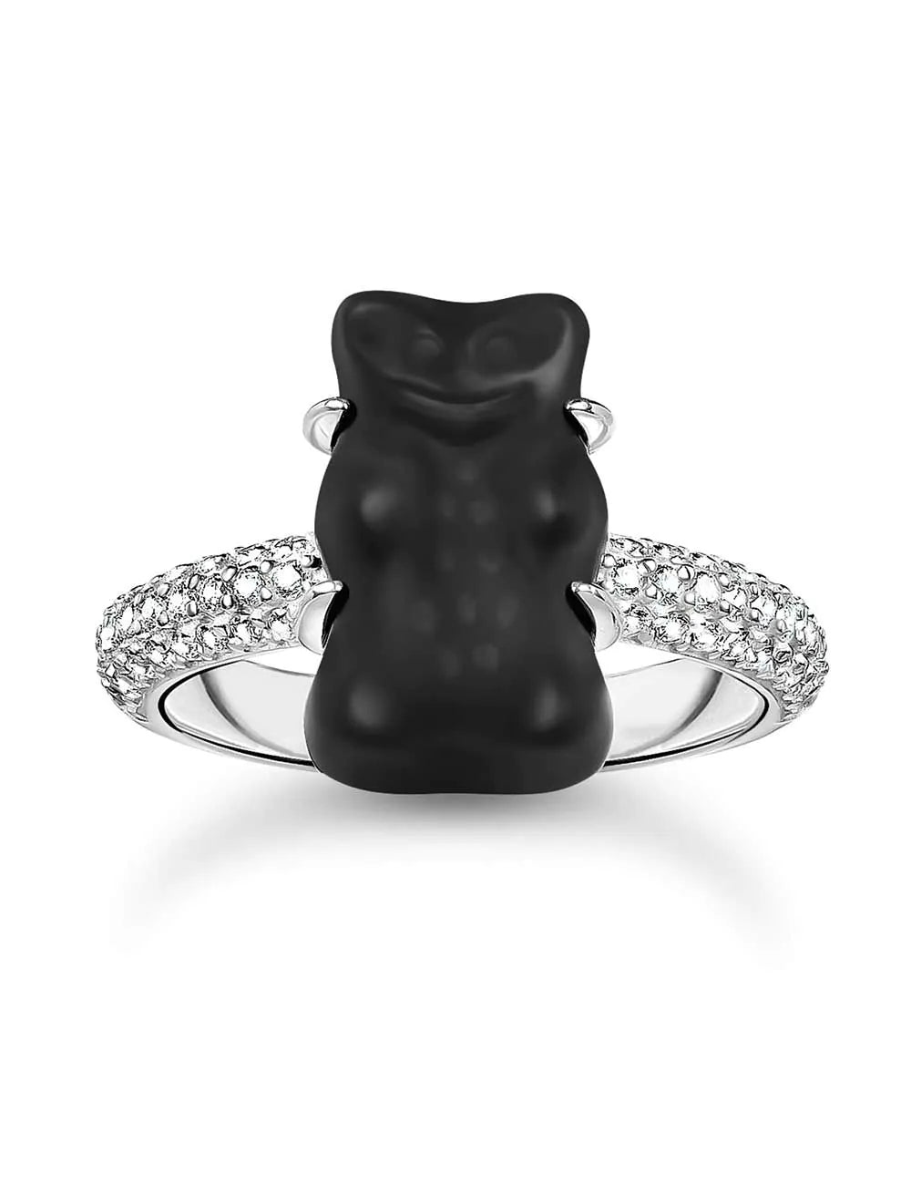 Thomas Sabo TR2478-052-11-54 Silver Ring With Black Gold Bear And Zirconia Ladies