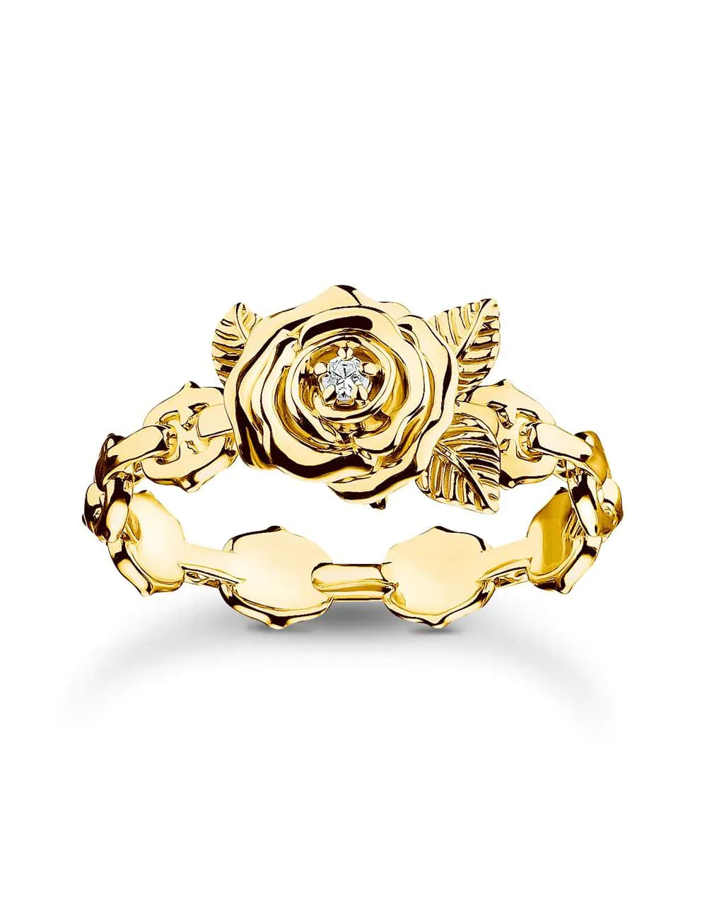 Thomas Sabo TR2482-414-39-56 Gold-plated Ring Roses Romance Ladies