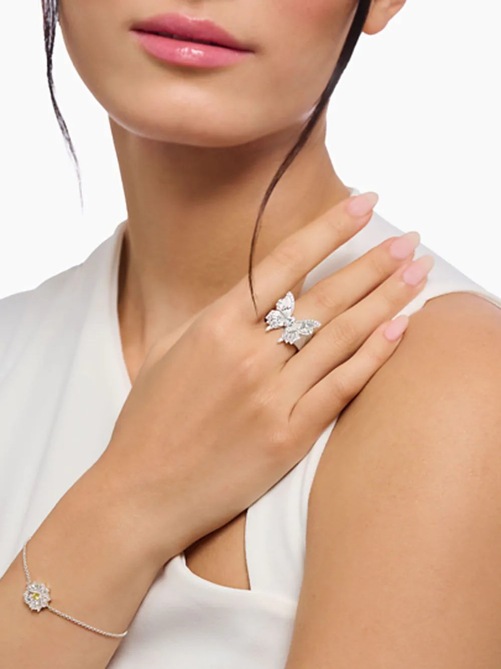 Thomas Sabo TR2495-051-14-58 Cocktailring butterfly silver Ladies