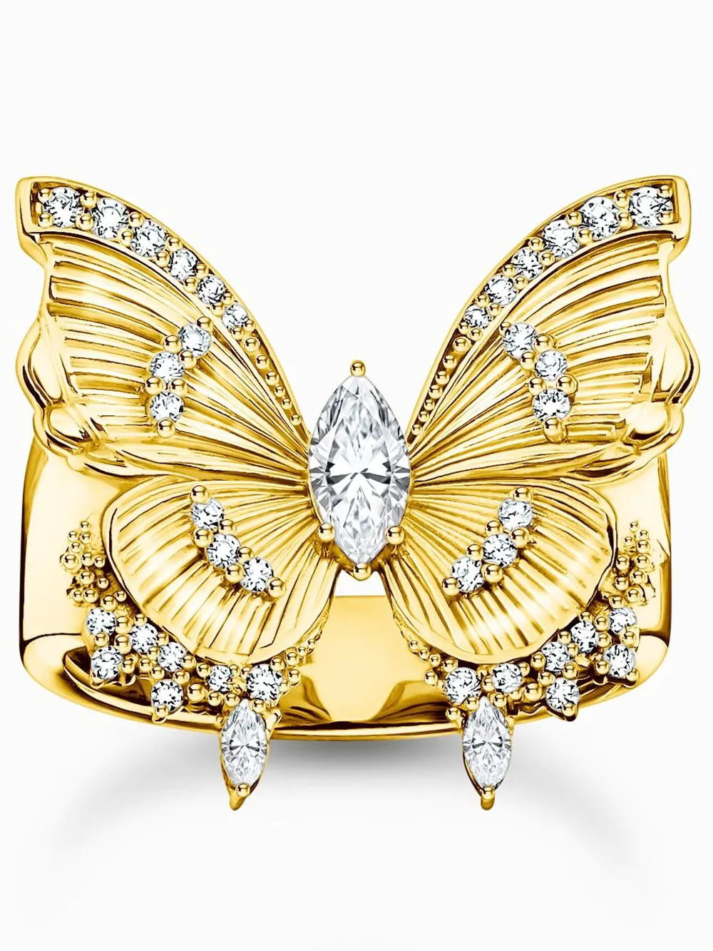 Thomas Sabo TR2495-414-14-56 Cocktailring butterfly gold plated Ladies