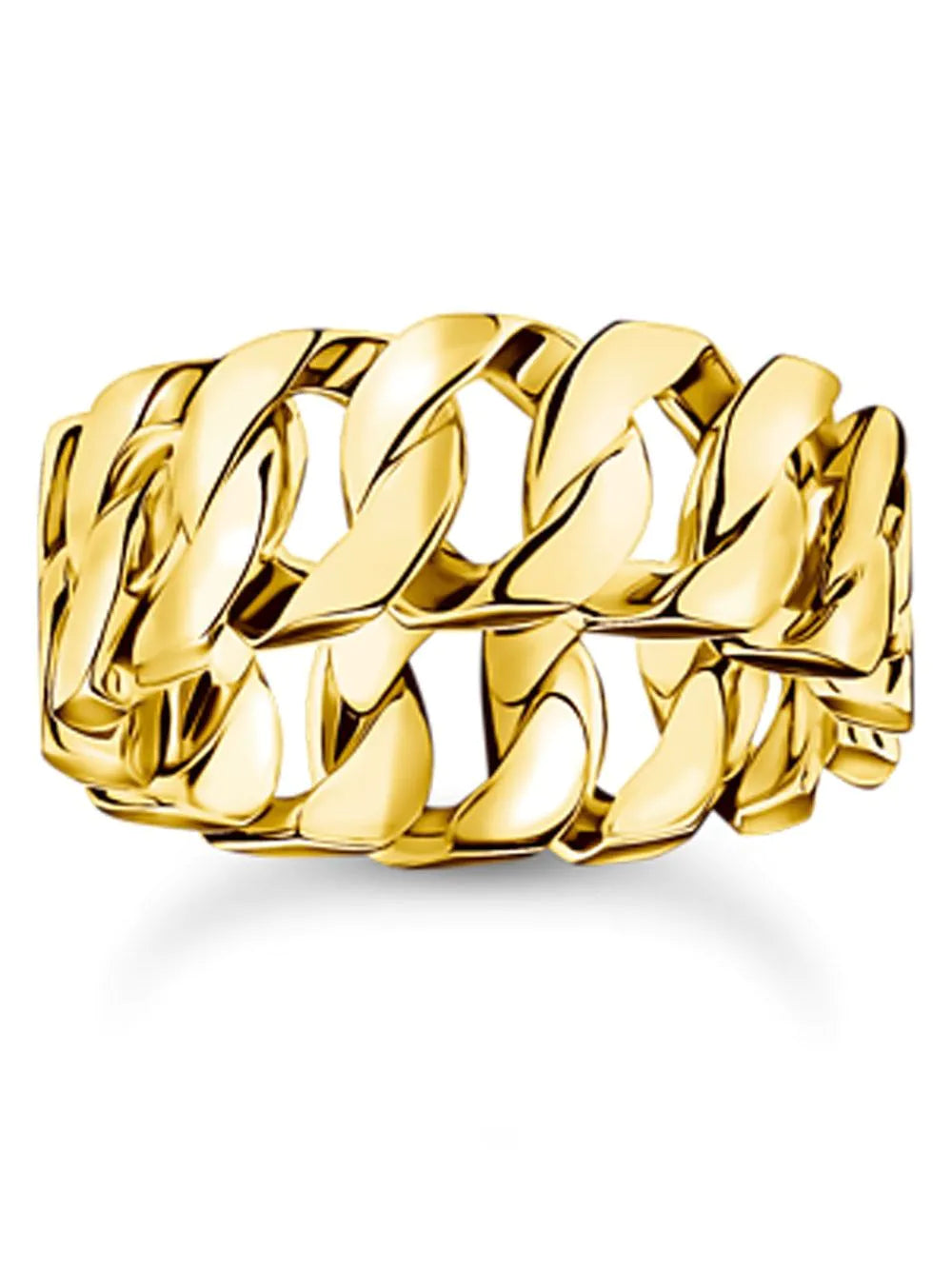 Thomas Sabo TR2497-413-39-58 ring - chain links wide gold plated Ladies