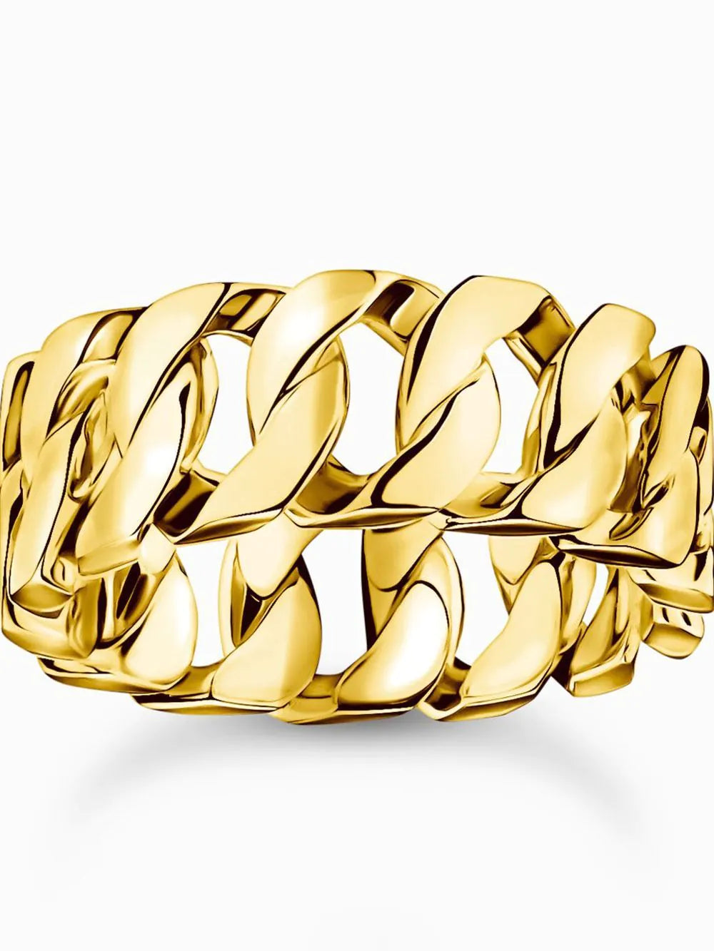 Thomas Sabo TR2497-413-39-62 Unisex Ring - Wide gold-plated chain links