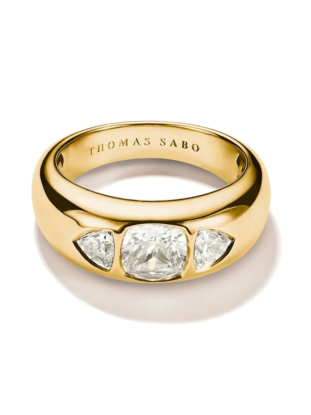 Thomas Sabo TR2525-414-14-56 Ring with faceted white zirconia stones Gold-plated Ladies