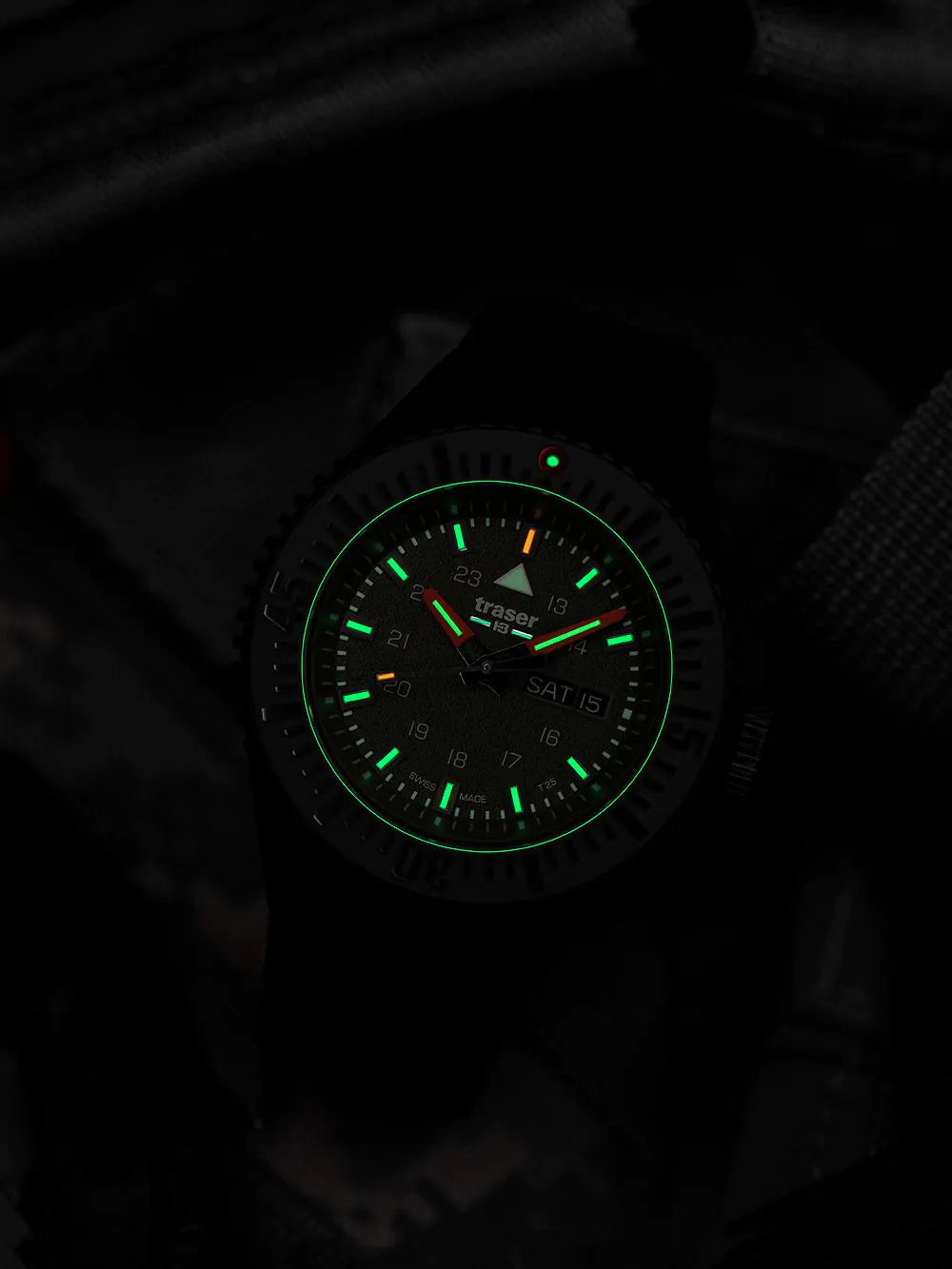 Traser H3 109859 P69 Black-Stealth Green Mens Watch 46mm 20ATM