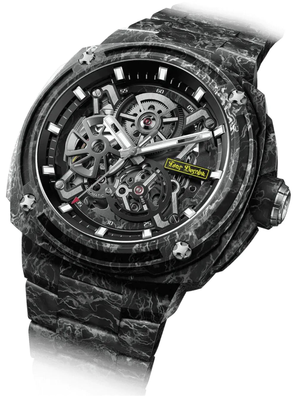 Tsar Bomba TB8401CF-02 Mens Watch Electron Full Carbon Fiber Edition Automatic 43mm 10ATM