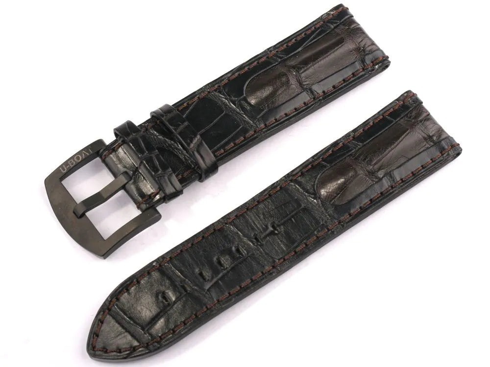 U-Boat Replacement Strap Ref. 6491 IPB 23/22 Brown-black alligator leather