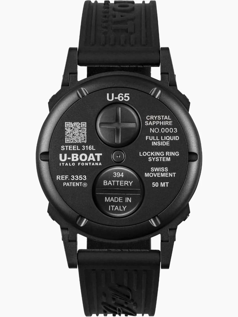 U-Boat 3353 Mens Watch U-65 PVD Aqua Capsoil 44mm 5ATM