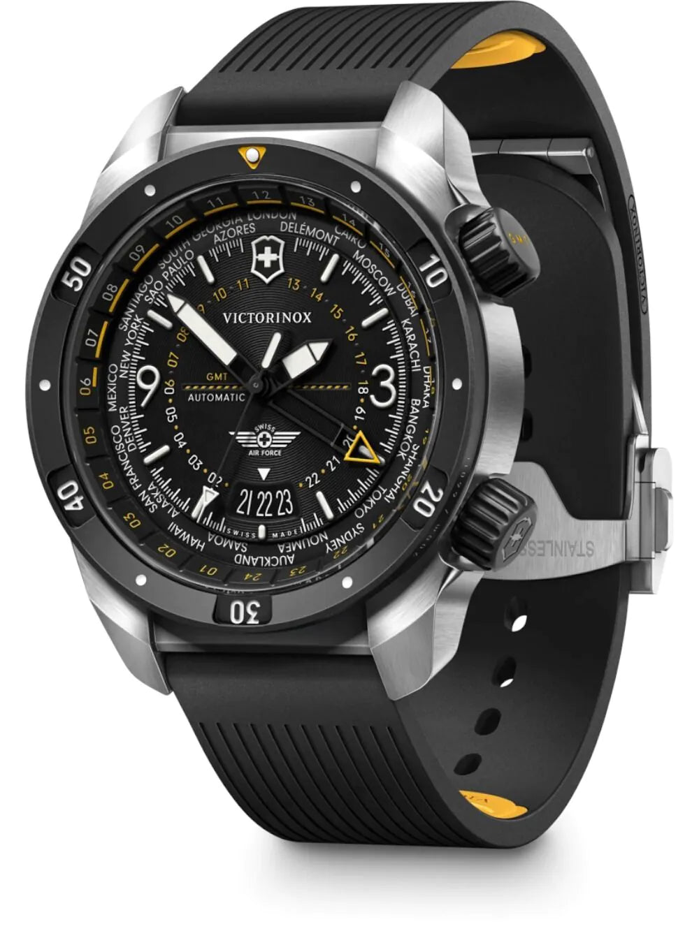 Victorinox 242005 Mens Watch Air Pro GMT Automatic 43mm 20ATM