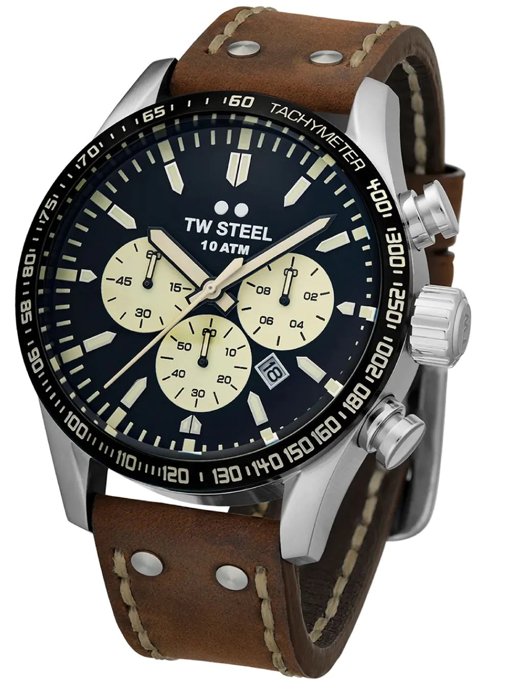 TW-Steel VS120 Volante Chronograph Mens Watch 48mm 10ATM