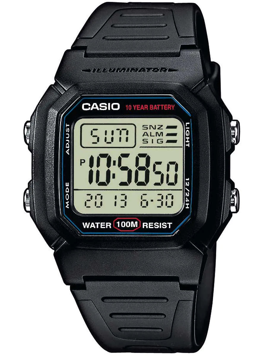 CASIO W-800H-1AVES Collection Mens Watch 37mm 10 ATM