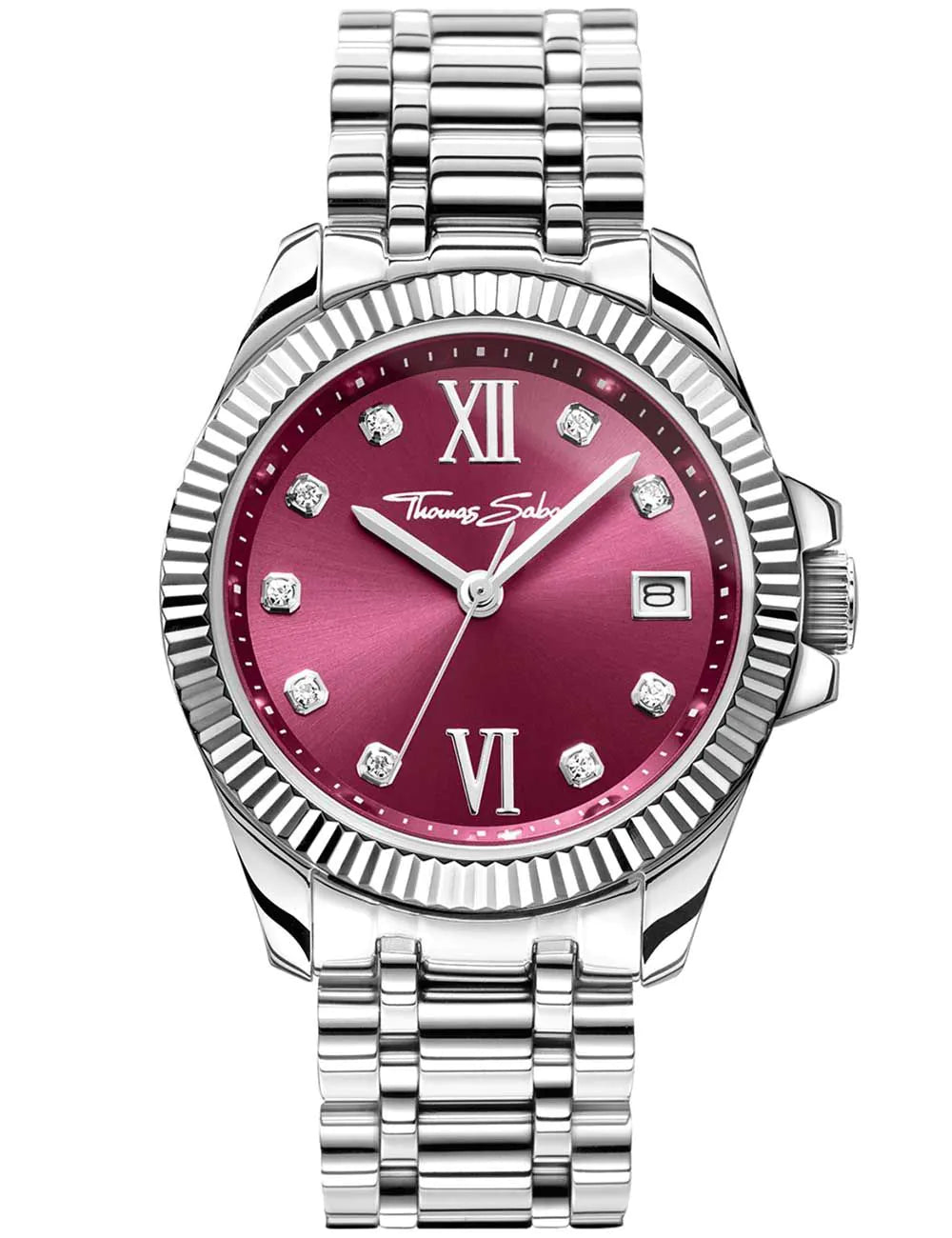 Thomas Sabo WA0407-201-212 Ladies Watch Divine Burgundy 33mm 10ATM