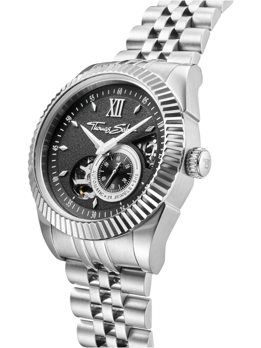 Thomas Sabo WA0411-201-203 Mens Watch Automatic Watch with Black dial 41mm 5ATM