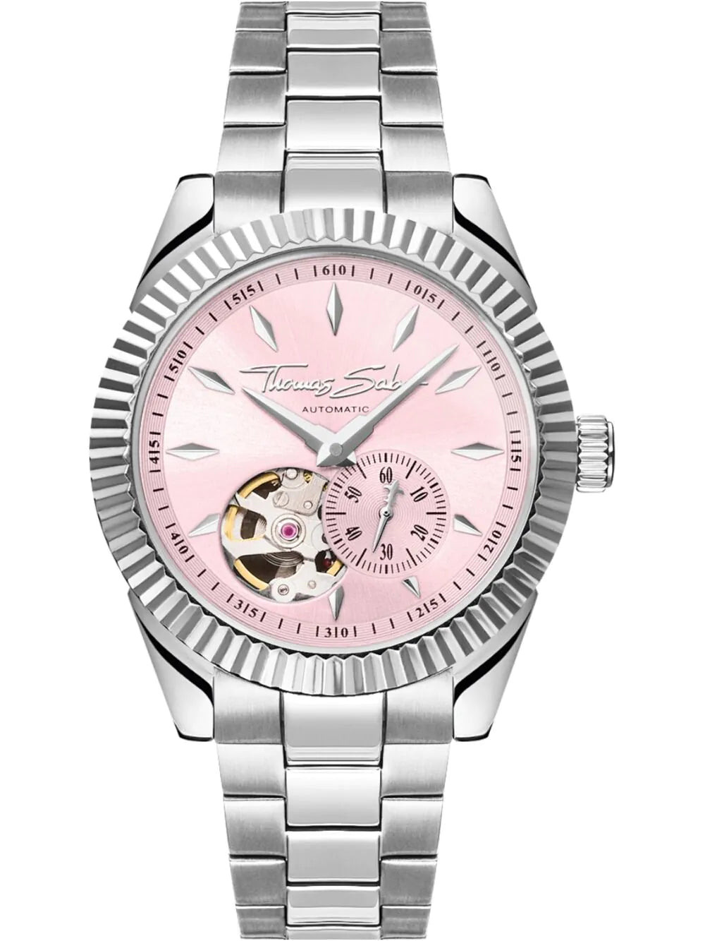 Thomas Sabo WA0418-201-204 Ladies Watch Rebel Pink Automatic 36mm 5ATM