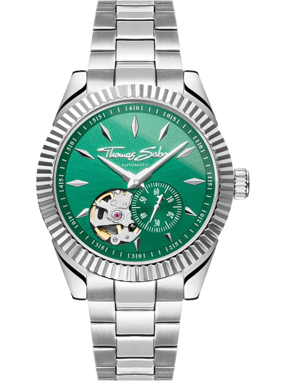 Thomas Sabo WA0419-201-211 Ladies Watch Emerald Green Automatic 36mm 5ATM