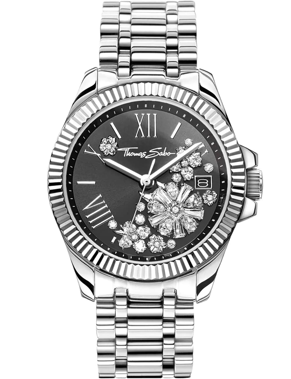 Thomas Sabo WA0421-201-201 Ladies Watch Divine Flower 33mm 5ATM