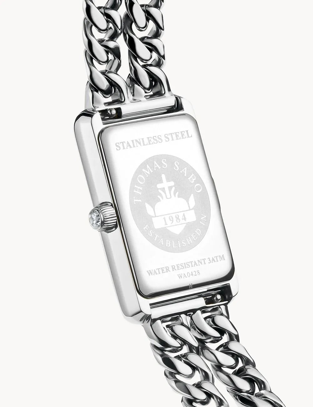 Thomas Sabo WA0428-201-201 Ladies Watch Rectangular Silver-Colored 22mm 3ATM