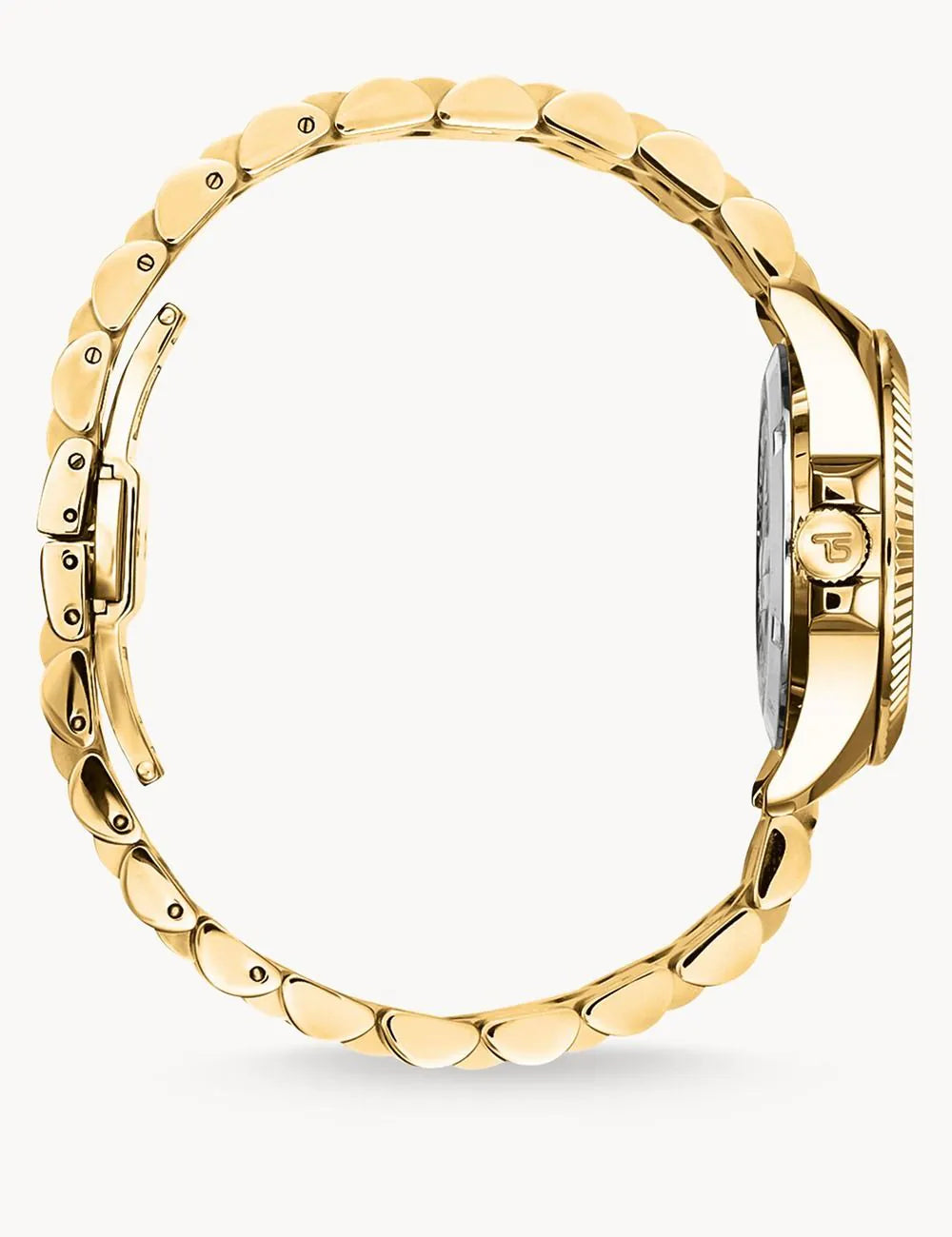 Thomas Sabo WA0431-291-207 Ladies Watch black-gold 33mm 5ATM