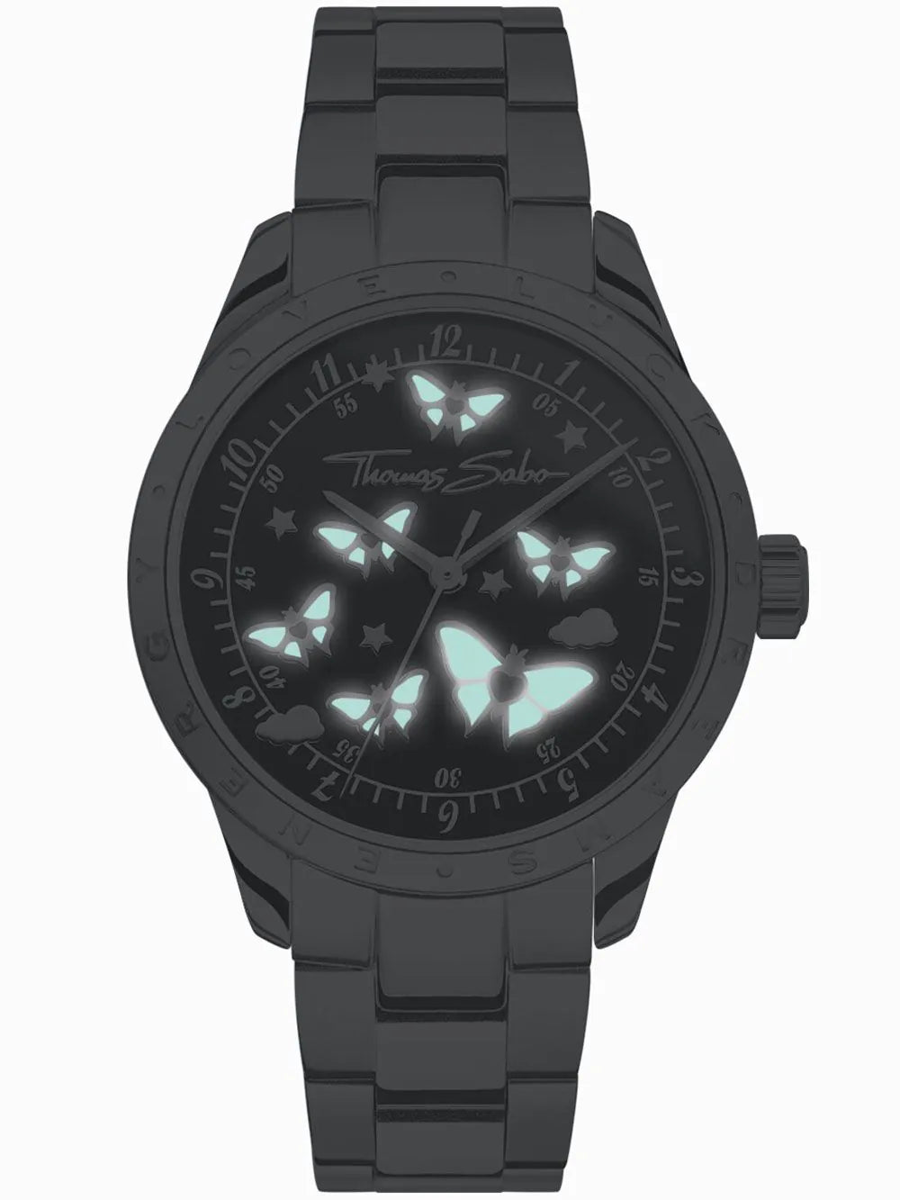 Thomas Sabo WA0432-201-203-34 Ladies Watch Butterflies silver colored 34mm 10ATM