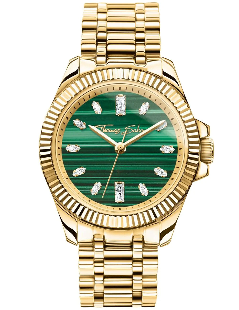 Thomas Sabo WA0436 Ladies Watch Divine Jewellery Stone Gold-Colored 33mm 5ATM