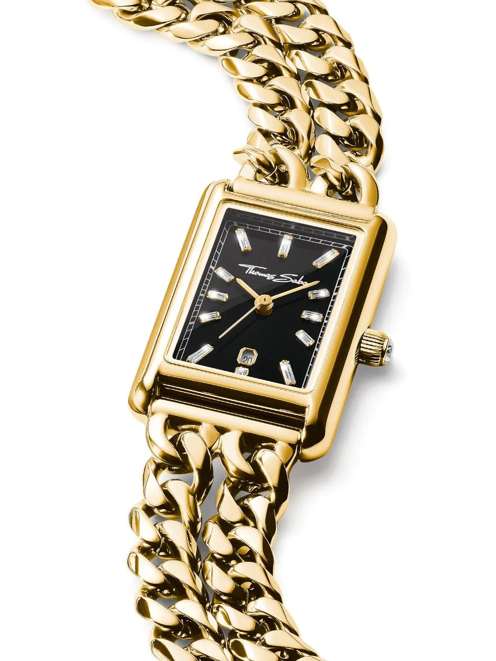 Thomas Sabo WA0452-291-203 Ladies Watch Elegance Black 22mm 3ATM